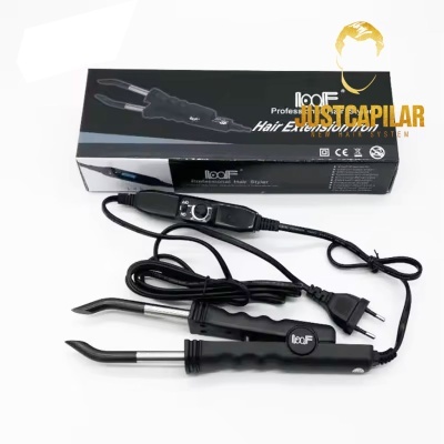 Pinça profissional black de ponta plana, para extensões