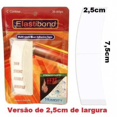 NOVIDADE!!!  Elastibond Advanced Formula TM,  fitas pré-cortadas contorno lateral (C), desportistas e ambiente húmidos, 36 unidades.