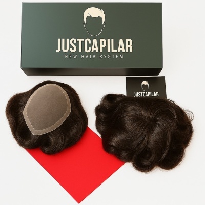 Prótese Capilar Híbrida, 130% densidade, alta duração.