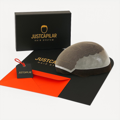 Prótese Capilar, french-lace e silicone "PREMIUM LUXURY" - Q6 - BLEADCHED, Com Customização Justcapilar