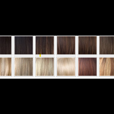 Amostras de cores de cabelo humano