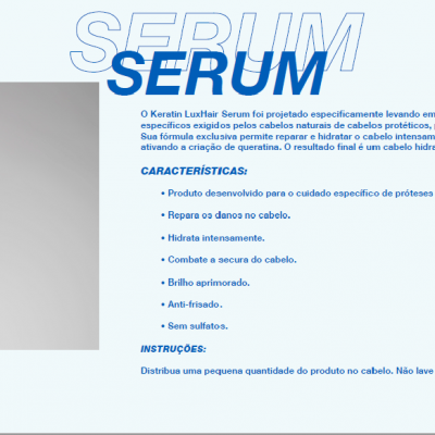 LuxHair Serum de Keratina, adequado para próteses capilares e perucas,100 ml.
