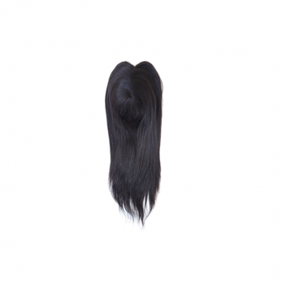 Prótese capilar, base French Lace e Micro-pele, cabelo humano, liso, Modelo JCQ6L Bi-Top