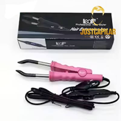 Pinça profissional pink de ponta plana para extensões