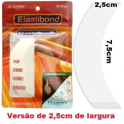 NOVIDADE!!!  Elastibond Advanced Formula TM,  fitas pré-cortadas contorno Frontal (CC), desportistas e ambiente húmidos, 36 unidades.