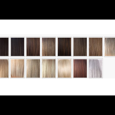 Cores variadas de cabelo em quadrados para escolha