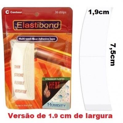 Pacote de fita adesiva Elastibond Contour 36 tiras com texto em inglês e português
