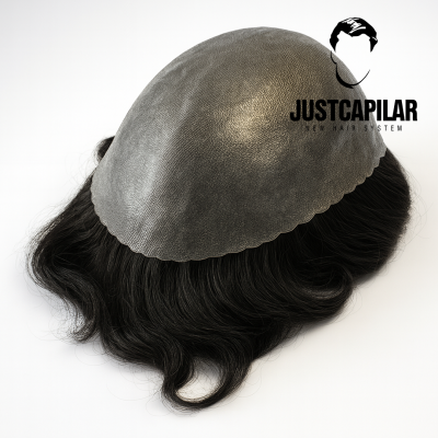 Prótese capilar em M-pele 0.12mm, frente canelada e resistência superior