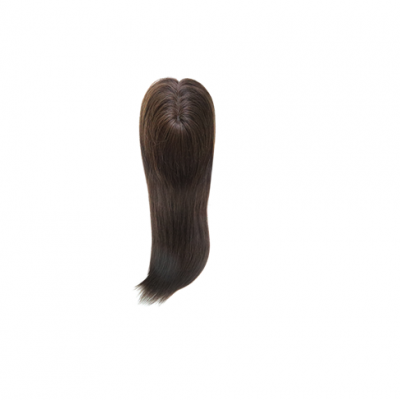 Postiço em cabelo humano, liso, Castanho Médio, Modelo JCTP18-4.
