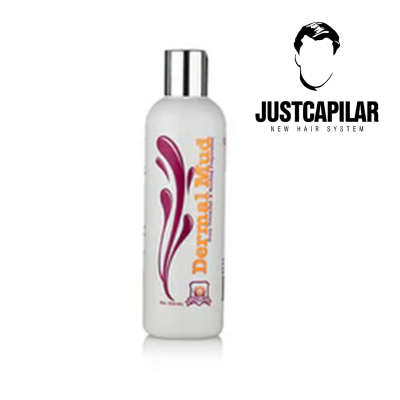 Frasco branco de Dermal Fluid com logótipo Justcapilar