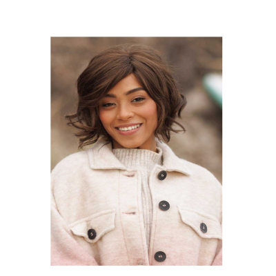 Peruca d Iris  Coleção Lotus Sentoo "Castanho escuro"