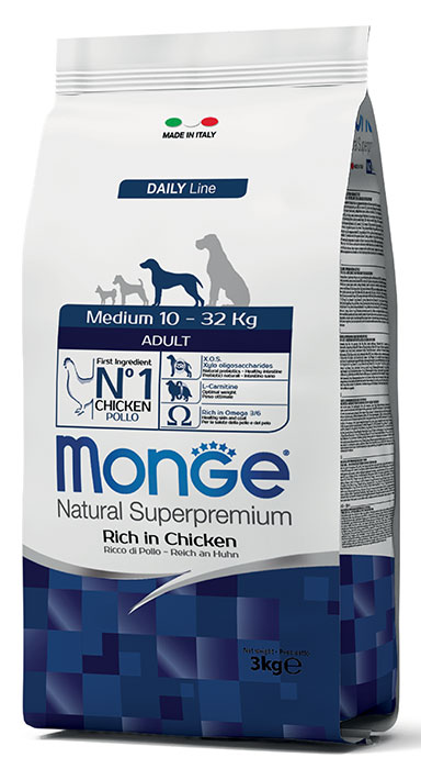 Monge Natural Super Premium Daily Line Medium Adult 12kg Monge Natural Super Premium Daily Line Medium Adult 12kg