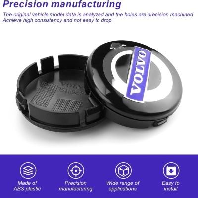 Tampas centrais jantes Volvo 64mm