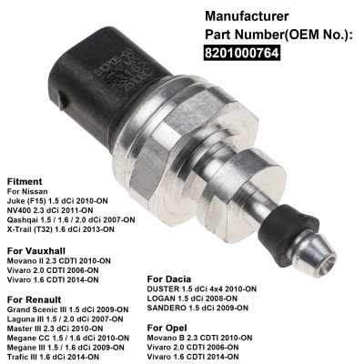 Turbo sensor de pressão de ar de escape Renault Nissan 8201000764 h8200443536