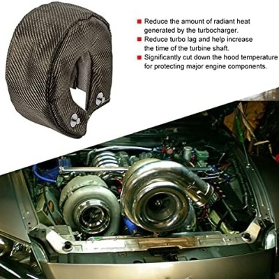 Capa do turbocompressor, cobertura de titânio Turbo Heat Shield manta barreira Turbocompressor cobertura t3 / Gt35 / Gt37 / Gt40 / Gt42