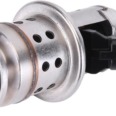 Componente metálico cilíndrico para automóvel com conector preto