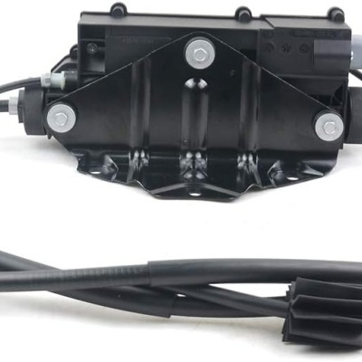 atuador de porta traseira automóvel preto com cabos