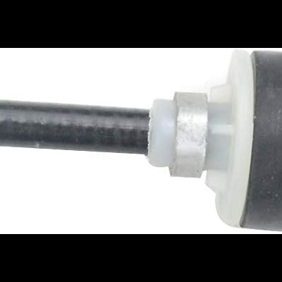 Cabo metálico com extremidade emborrachada preta e alça fina de metal