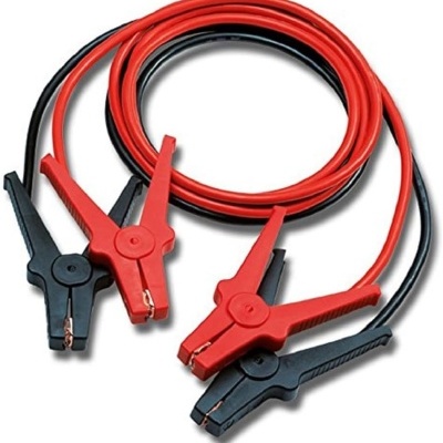 Cabos bateria de ajuda de arranque "Alu-Tec", para 12 volts e 24 volts, em saco de armazenamento com DIN 72553