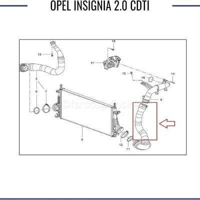 Tubo Intercooler Opel Insignia 2.0 cdti 23163578 860118 13242121 1302277 1302275