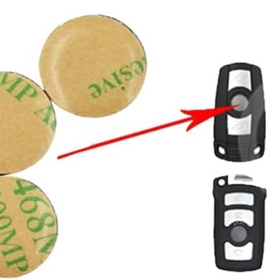 Emblema para chave, 2 unidades, 11 mm, autoadesivo, de alumínio BMW 66122155753