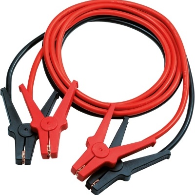 Cabos bateria de ajuda de arranque "Alu-Tec", para 12 volts e 24 volts, em saco de armazenamento com DIN 72553