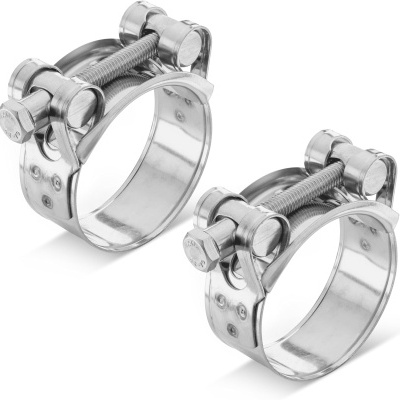 Abraçadeiras metálicas de aço inoxidável com parafusos