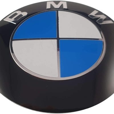 Logo BMW 82 mm frente carro - emblema - emblema azul branco