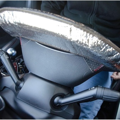 Protetor solar para volante de carro com diâmetros de 37 a 39 cm