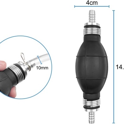 Bomba manual de combustível, bomba de silicone com 2 M mangueiras para gasolina, óleo, água