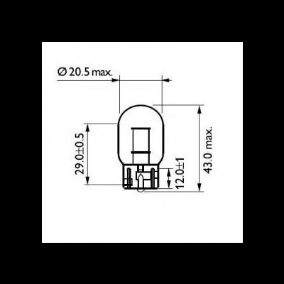 Lampadas W21W 12v w3x16d 12065