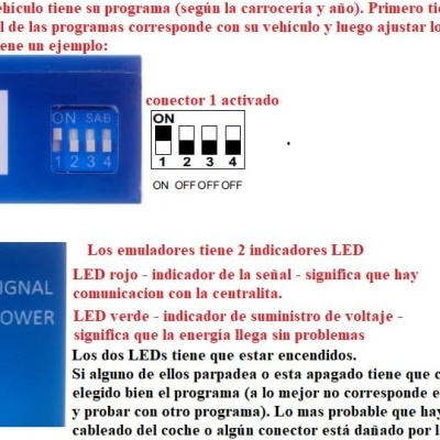 painel de controlo com etiquetas e texto explicativo em espanhol