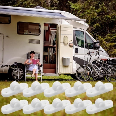 Conjunto de 10 ilhoses para toldos para carnaval e caravana com 20 parafusos