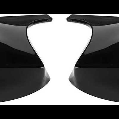 Capas de espelho retrovisor de carro pretas com acabamento brilhante