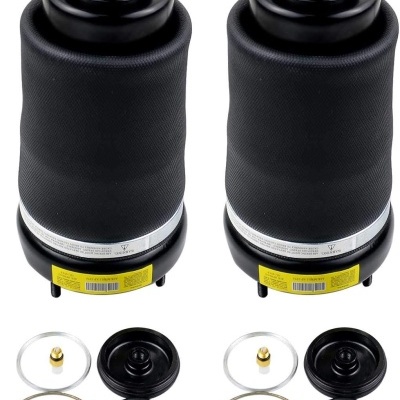 Par de bolsas de ar automotivas pretas com acessórios