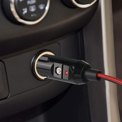 Cabo de extensão para isqueiro, impermeável, 20 AWG com fusível, 15 A, 12 V/24 V, CC