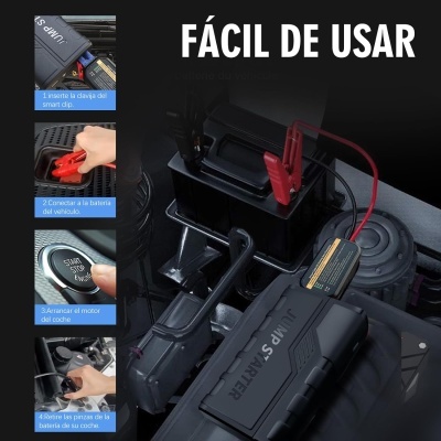 Booster bateria 1500a motores 7.0L gasolina 5.5 diesel 12v