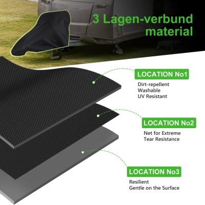 Capa para reboque de caravana cobertura, 420D impermeável 94 x 65 cm