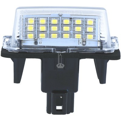 Luz LED retangular para automóvel com LEDs amarelos e carcaça preta
