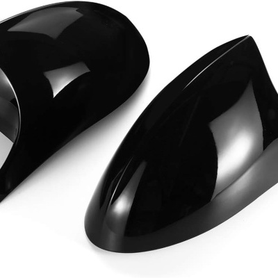 Capas de espelho retrovisor automóvel preto brilhante