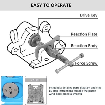 Conjunto de 22 peças de reposição de pistões de travão