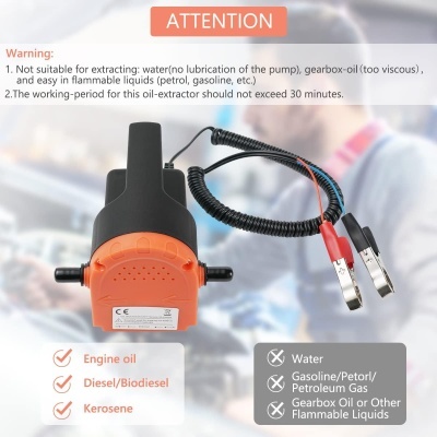 Bomba extração oleo 12v 80w
