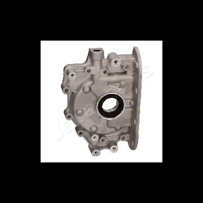 Componente metálico automóvel cinzento com orifício circular central e vários parafusos