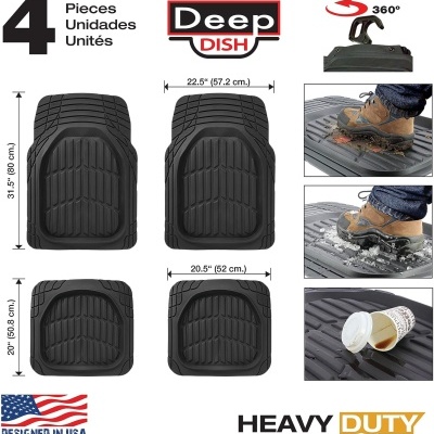 Tapetes universais de borracha com bordo retenção liquidos