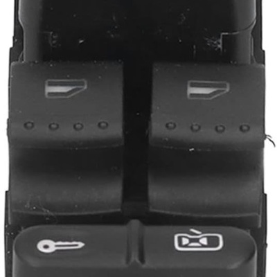 Comando de vidros elétricos para automóvel preto com botões brancos