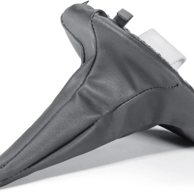 Capa protetora preta para selim de bicicleta com velcro branco