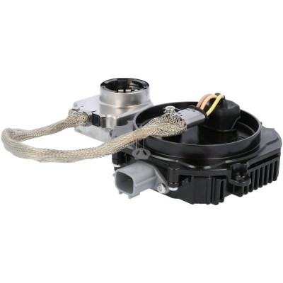 Componente automóvel com peças metálicas, plásticas e conector elétrico