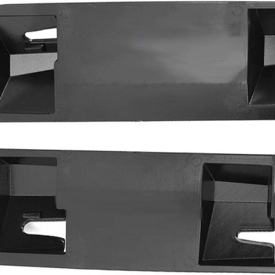 Par de suportes ou clips de plástico preto