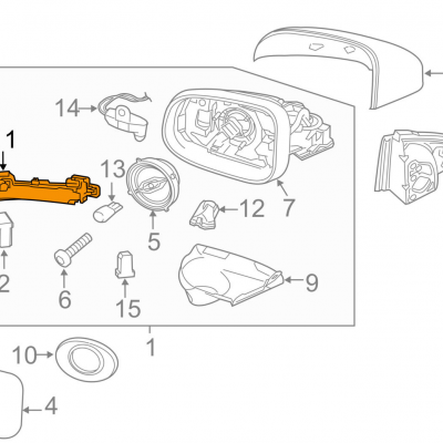 Farolim  espelho drt Volvo V40 2013-- / V60 - S60 2011 -- /  V70 - S80 2012-2016