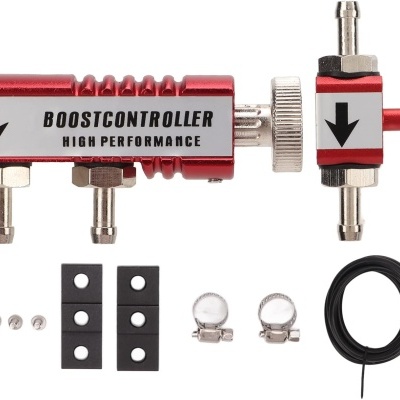 kit de controlador Turbo Boost manual liga de alumínio 1-30 psi ajuste universal ajustável (vermelho)